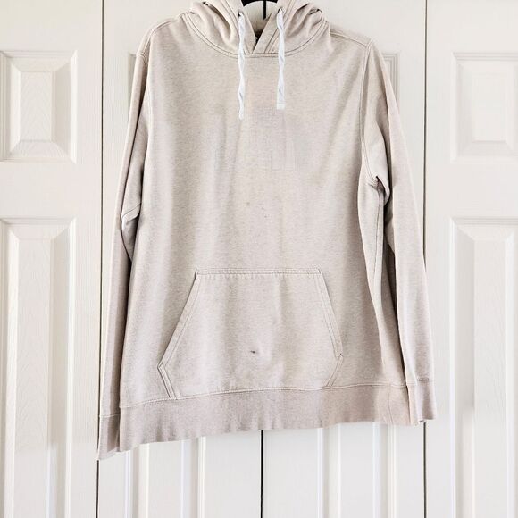 North Face Neutral Ivory Pullover Hoodie Sweatshirt, Men's Large - Picture 1 of 5
